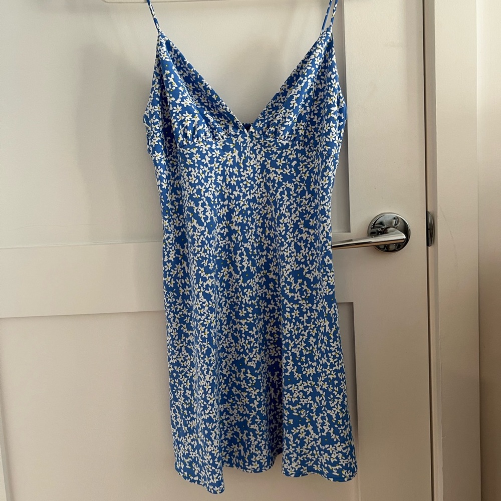Blue floral Zara sun mini dress